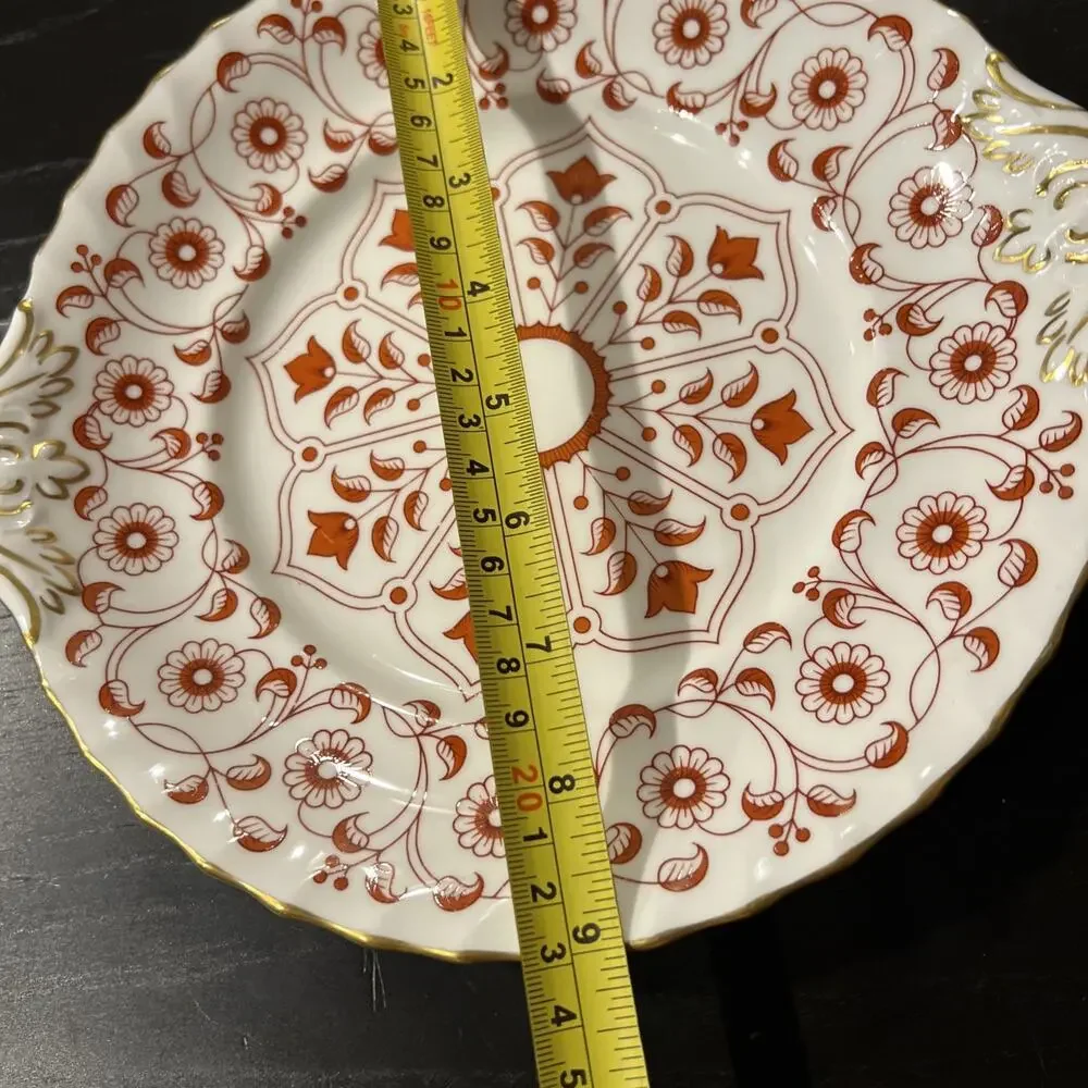 Royal Crown Derby Rougemont Dessert Sandwich Cake Plate Discontinued EUC